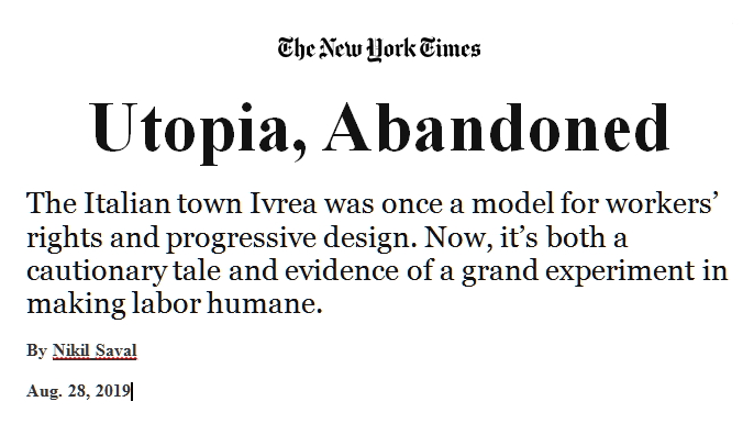 Ivrea sul The New York Times